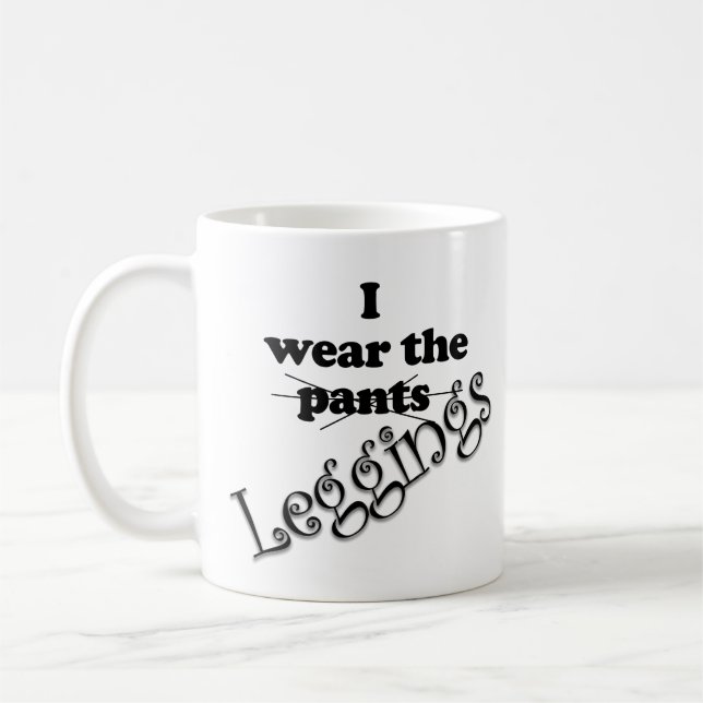 Roliga jag har byxorna Leggings Kaffemugg (Vänster)