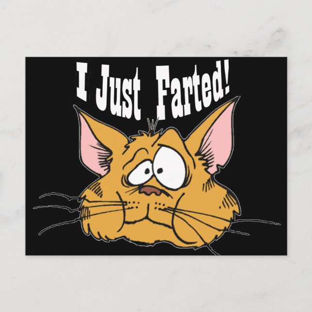 Roliga jag just fisa elaka presenter vykort (Framsida)