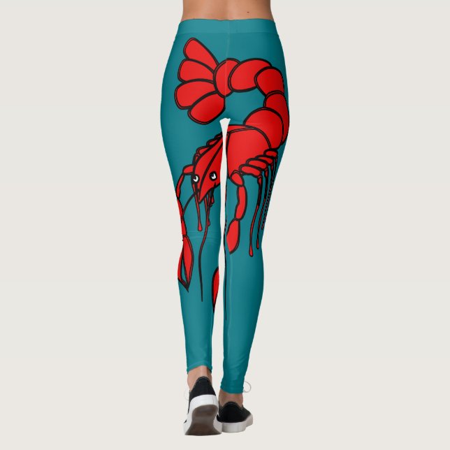Roliga jätte- röda kräftor leggings (Baksida)