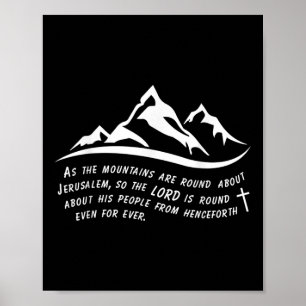 Roliga Jerusalem-berget Herren Kors Jesus Kristi Poster