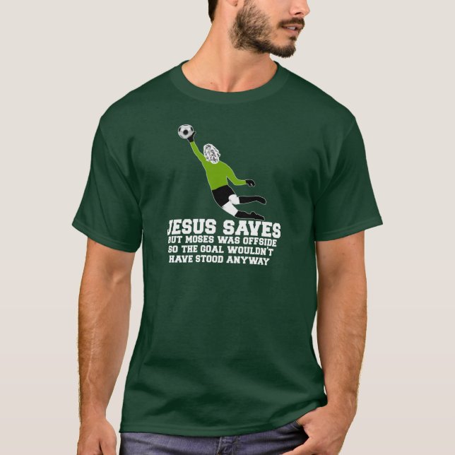 Roliga Jesus sparar Tee Shirt (Framsida)