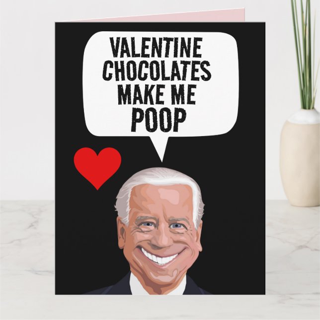 ROliga JOE BIDEN BAJSKORVALENTINSKORT Kort (Framsida)