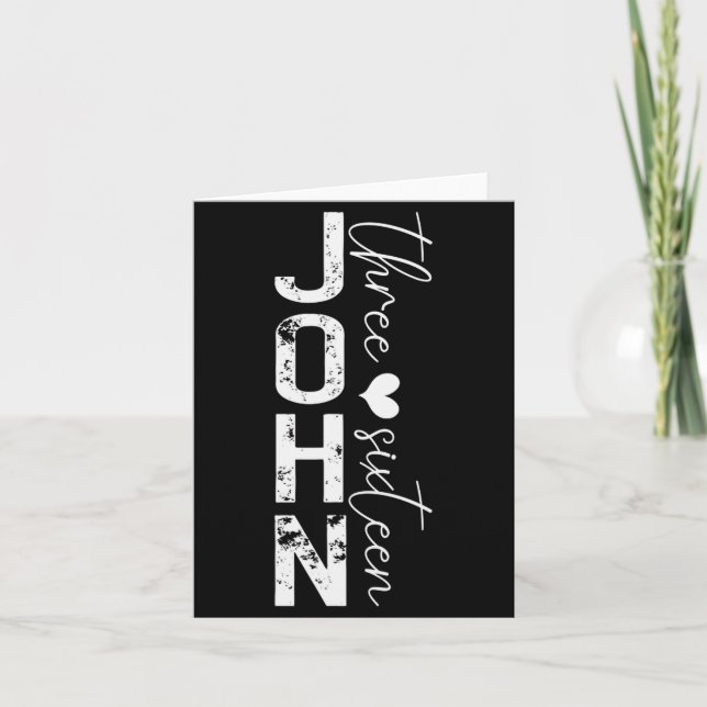 Roliga John 3 16 För Gud Så Älskade Världen  Kort (Framsida)