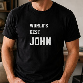 Roliga John Personliga Världens Bästa John Födelse T Shirt