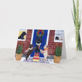 Roliga jul-labrador helgkort