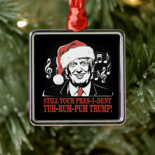 Roliga jul-President Trump-pyjamaskläder Fula Xmas Julgransprydnad Metall