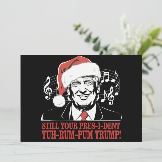 Roliga jul-President Trump-pyjamaskläder Fula Xmas Julkort (Stående Fram)