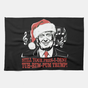 Roliga jul-President Trump-pyjamaskläder Fula Xmas Kökshandduk