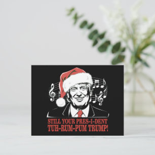 Roliga jul-President Trump-pyjamor Fula Xmas Helg Vykort