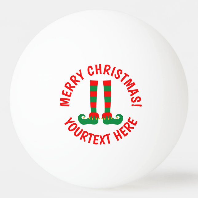 Roliga jul tomte fötter ping pong bollar för spel (Framsidan)