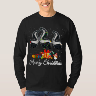 Roliga julbelysningar Xmas Pyjamas Skunk Djur L T Shirt