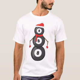 Roliga julbiljardbollar Snöman T Shirt