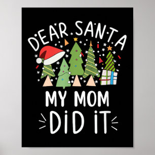 Roliga julcitat Sägningar Kära Tomte Min Mamma Gjo Poster