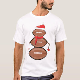 Roliga julfotbollar snöman t shirt