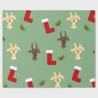 Roliga julgetter med strumpor och mistel under jul presentpapper