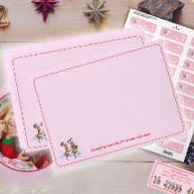 Roliga julgranständare Rosa kuvert