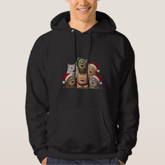 Roliga julkatten juldesign hoodie