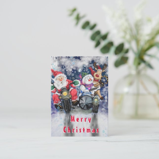 Roliga julkort med glada vänner anteckningskort (Stående Fram)