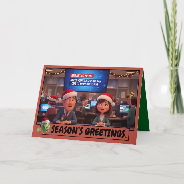 Roliga julkort med Greta tema. Kort (Framsida)