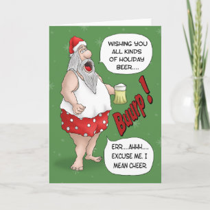 Roliga julkort: Santa kopplade av Helgkort