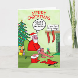 Roliga julkort: Santas strumpa Helgkort