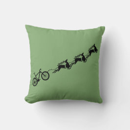 Roliga julrenar på cykel Santa jul Kudde