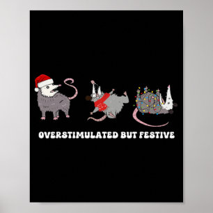 Roliga jultomteopossumar överstimulerade men festl poster