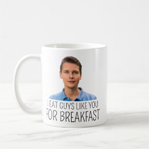 Roliga kaffekoppar, rolig anpassad mugg, jag äter kaffemugg