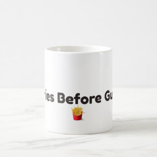 Roliga kaffemuggen 'Pommes före killar' Kaffemugg