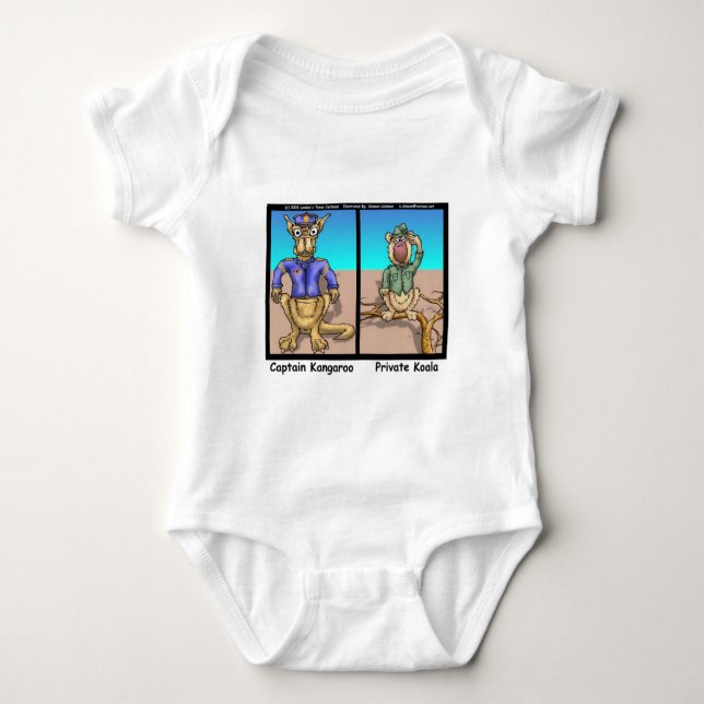 Roliga kängurus och koalor - roliga tecknade prese tee shirt (Framsida)