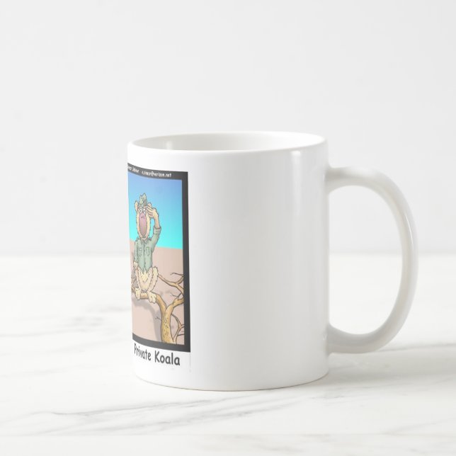 Roliga kängurus och koalor roliga tecknade present kaffemugg (Höger)