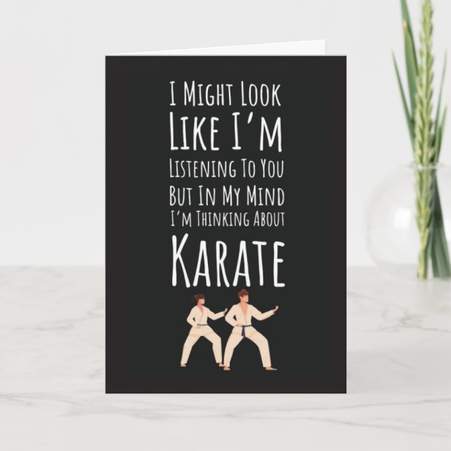 Roliga Karate-kort Sport Stridande Självförsvar Kort (Framsida)