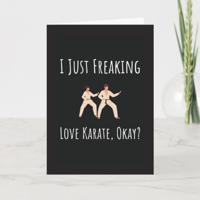 Roliga karate-kort till henne honom kampsportskämp kort (Framsida)