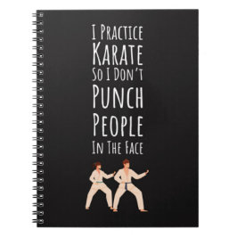 Roliga karatepresenter kampsport fighter humor anteckningsbok