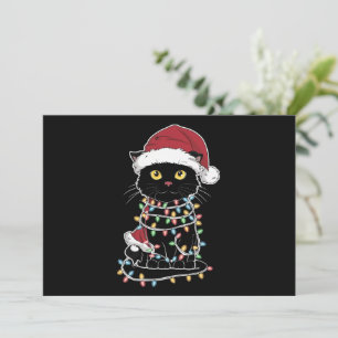 Roliga Kattälskare Julbelysning Julkort