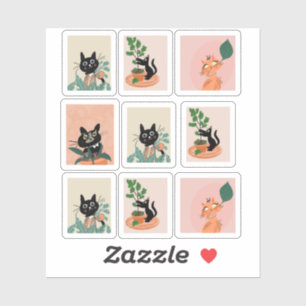 Roliga kattbildramstickers klistermärken