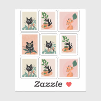 Roliga kattbildramstickers klistermärken