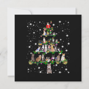 Roliga Katter Julgran T-shirt Ornament Dekoration Inbjudningar