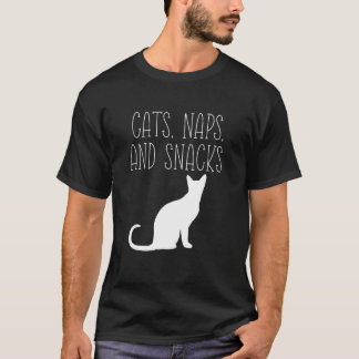 Roliga Katter Sömn Och Snacks Kitty Yoga Idé T Shirt
