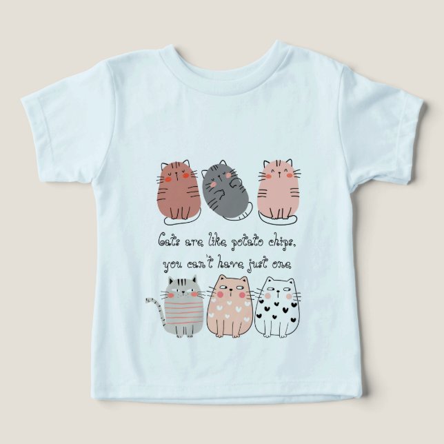 Roliga katter, söta katter t shirt (Design Framsida)