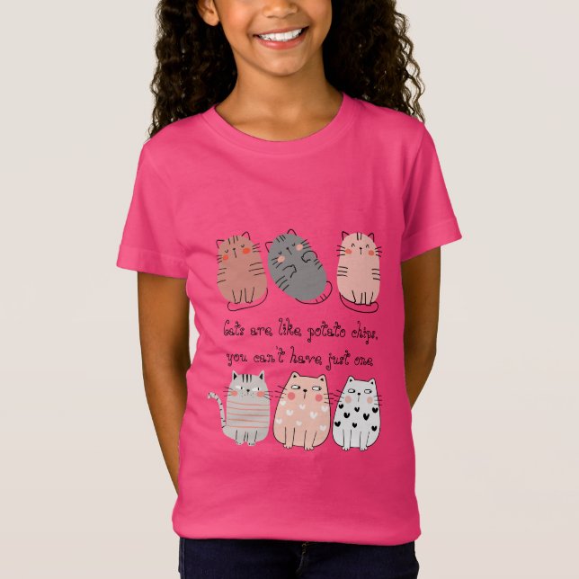 Roliga katter, söta katter t shirt (Framsida)