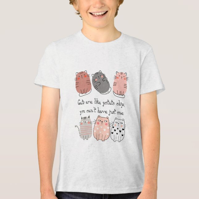 Roliga katter, söta katter t shirt (Framsida)