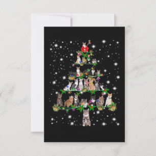 Roliga Katters Julgran Tee Ornament Dekoration Pre Inbjudningar