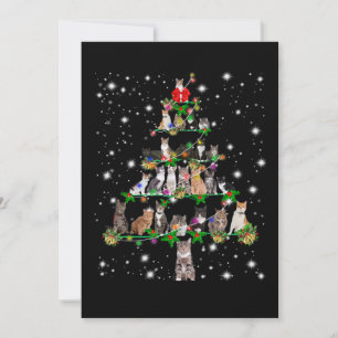 Roliga Katters Julgran Tee Ornament Dekoration Pre Julkort