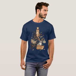 Roliga Katters Julgran Trassliga Ljus Högtid T Shirt
