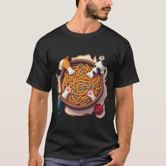 Roliga Kattklor Spaghetti Garn Lektid Humor T Shirt