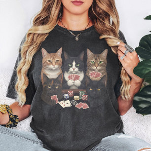 Roliga kattkonst med katter som spelar poker prese t shirt