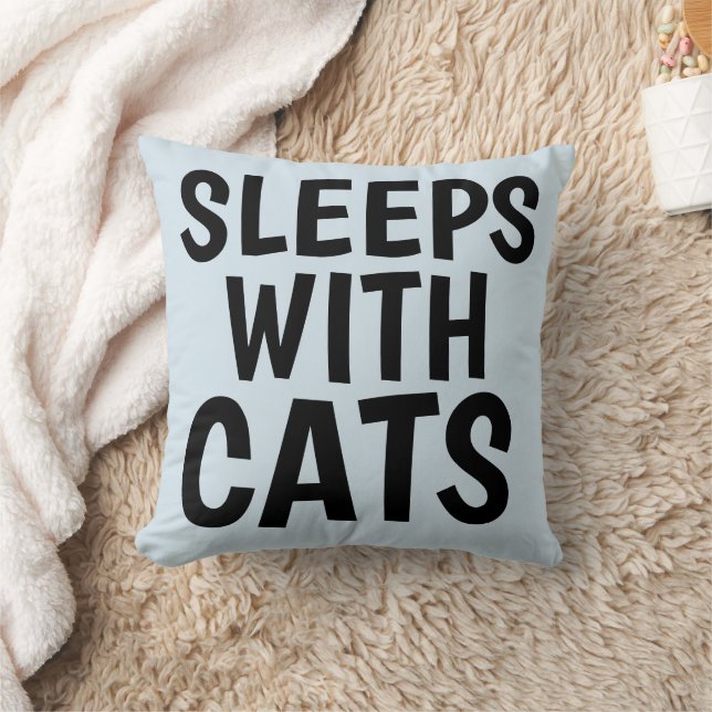 Roliga Kattkuddar, SOVER MED KATTER Kudde (Filt)