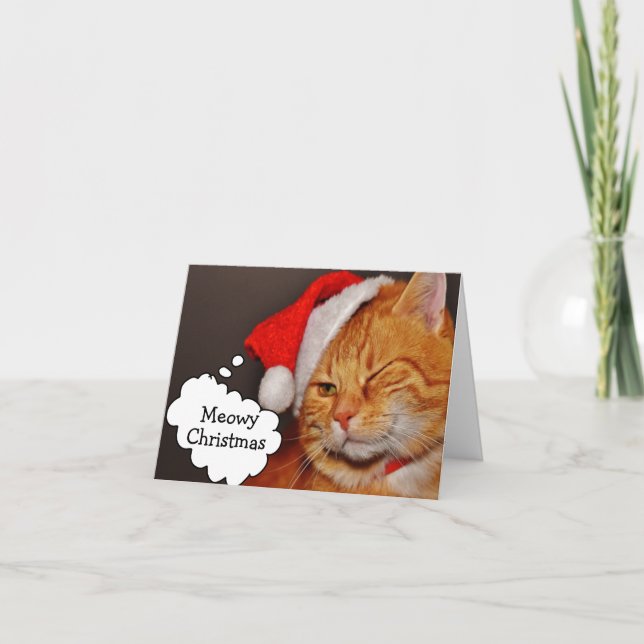 Roliga Kattloppor Navidad Holiday Jul Helgkort (Framsida)