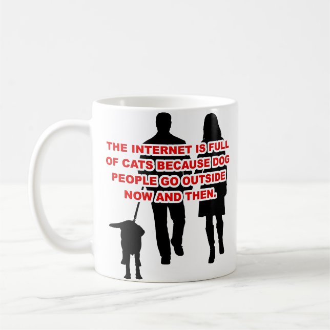 Roliga Kattmänniskor Versus Hundmänniskor Kaffe Mu Kaffemugg (Vänster)